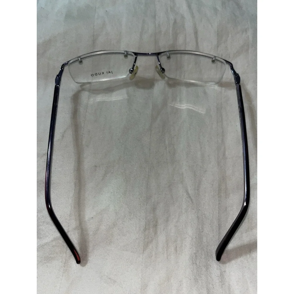 JAI KUDO OPTICAL EYEGLASSES HALF RIM PINK NEVER USED 408 M75 49-18-135